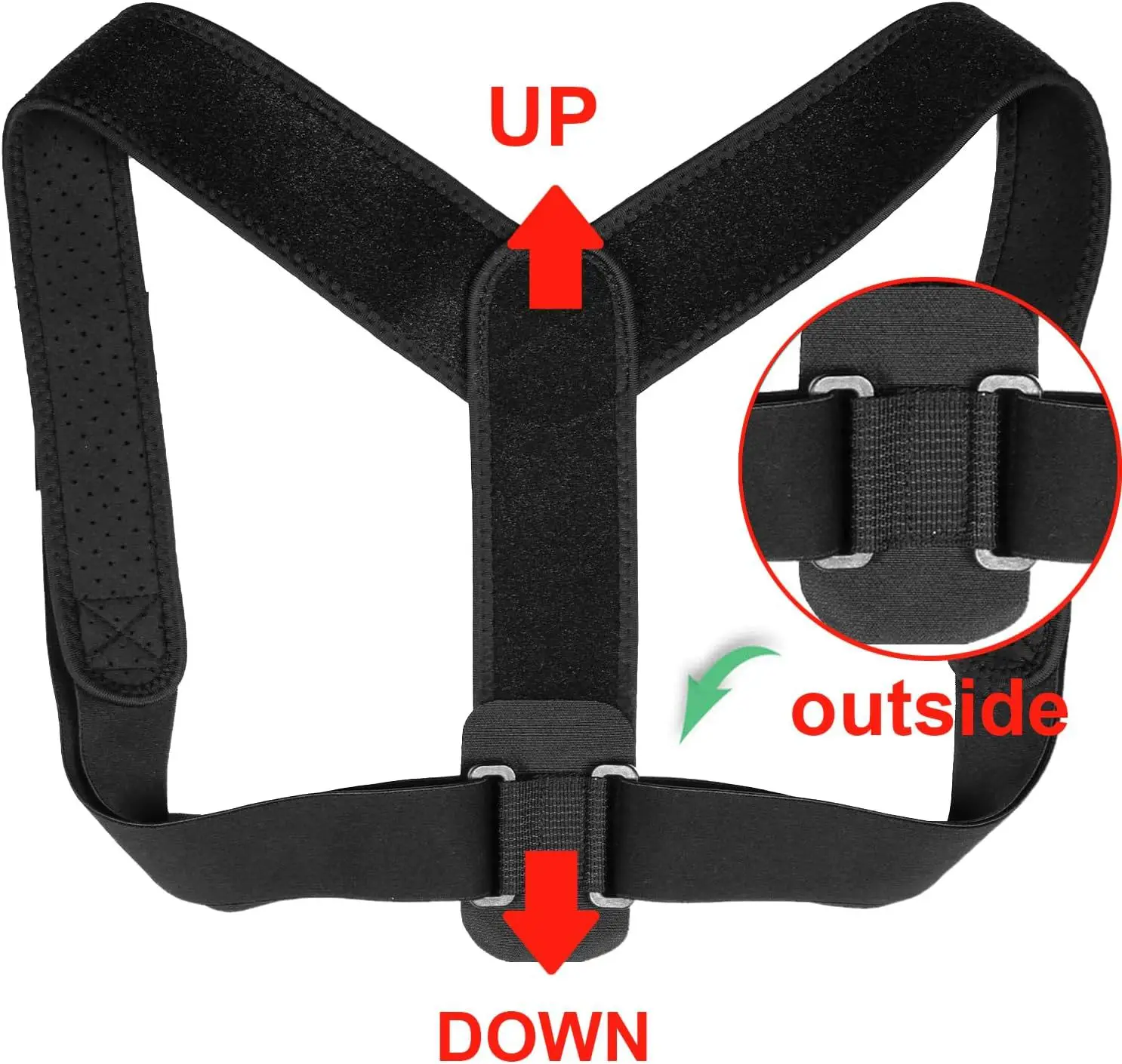 FSPG Fully Adjustable Straightener Upper Spine Support Posture Corrector-for Men and Women