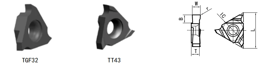 TGF32 milling groove insert Thread Insert Internal /External CNC MILLING GROOVING TOOLS Slot Milling Cutters TGF32L