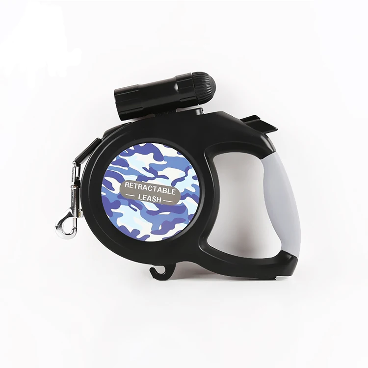 5M 8M ABS Tangle-Free Durable Adjustable Heavy Duty Large Automatic Retractable Pet Dog Lead Rope Leash With Waste Bag Dispenser