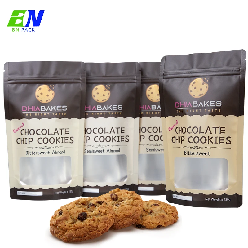 Custom 100mg 500mg Cookie Puffs Chips Brownie Snack Food Smell Proof Edible Packaging Zipper Mylar Bags With Window