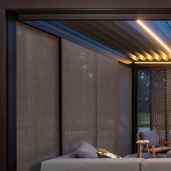 Modern Outdoor Aluminum Louvered Roof Garden Shade Pergola