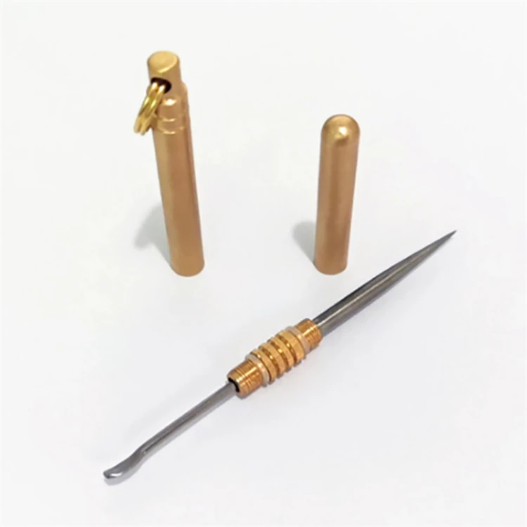 WELLFLYER EAPI-055 Double Head One Pieces Earpick Toothpick Portable Keychain Accessories Multifunctional Fruit Toothpick Tool