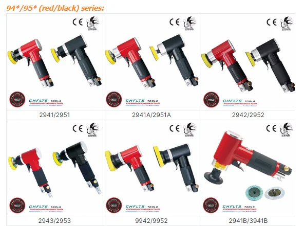 2942 2 Inches 15000rpm Mini Air Angle Sander Pneumatic Orbital Angle Grinder Polisher Pneumatic Sander With 2' Sanding Pad