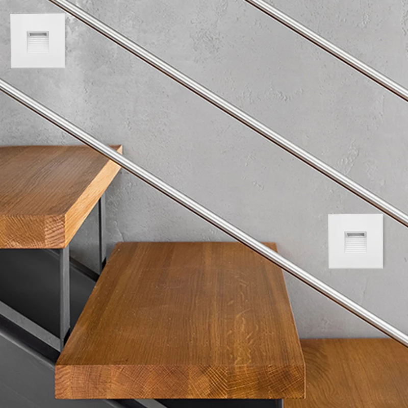 3W IP54 Waterproof Slim Dimmable Smart LED Stair Light  220-240V Recessed  Aluminum LED Wall Lamp For Step And Corridor