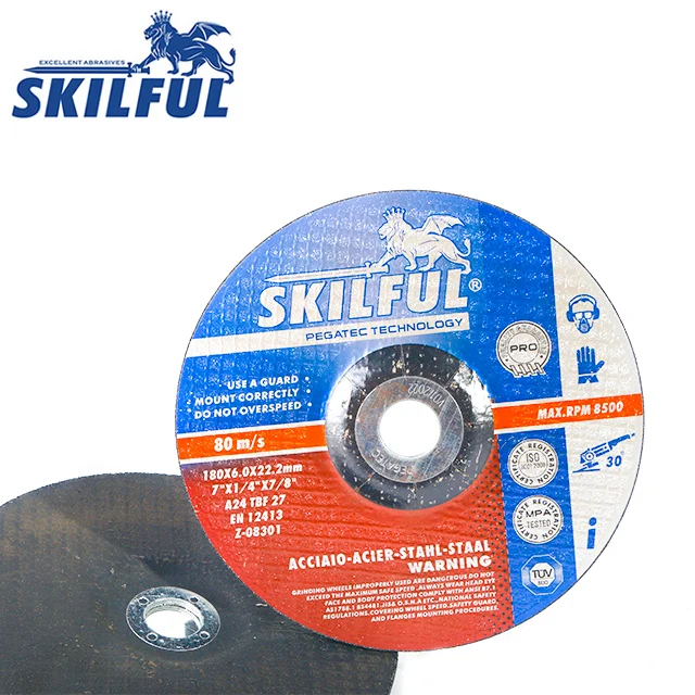 High Quality Wholesale Abrasive Tools For 7 inch Angle Grinder Skilful Series 180*6mm Grinding Disc