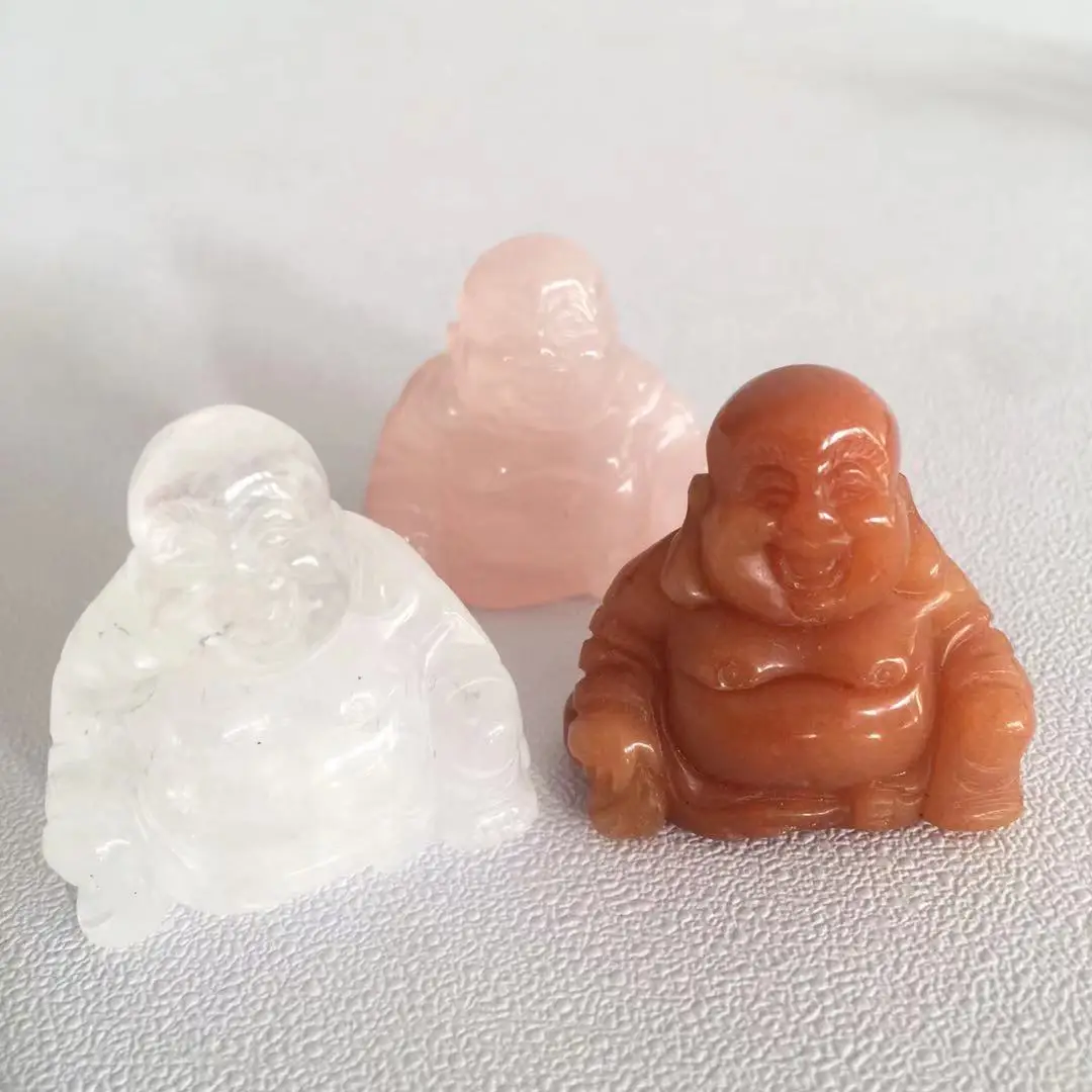 Hot Sale Natural Feng Shui Folk Crafts Healing Crystal Carving Crystal Buddha