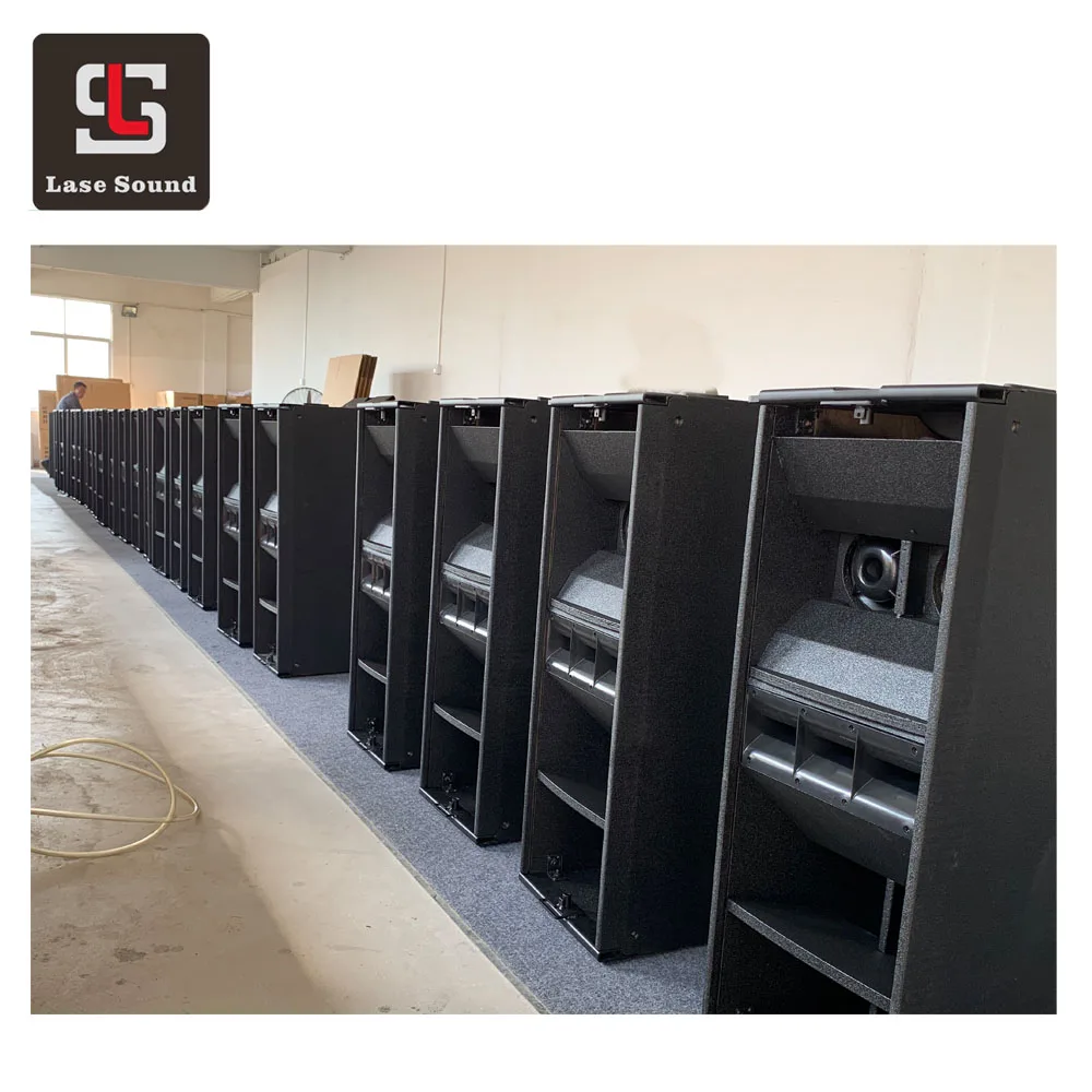 W8LCl Professional Outdoor Concert Sound System with Powered Plywood Box 3-Way Line Array Speakers Audio Mixer Passive Amplifier