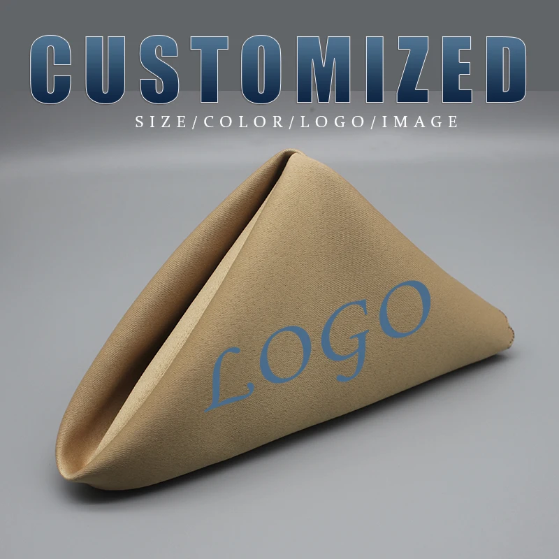 Customized LOGO  table linen napkin hotel Personalized Monogram Cloth Dinner Napkins for wedding
