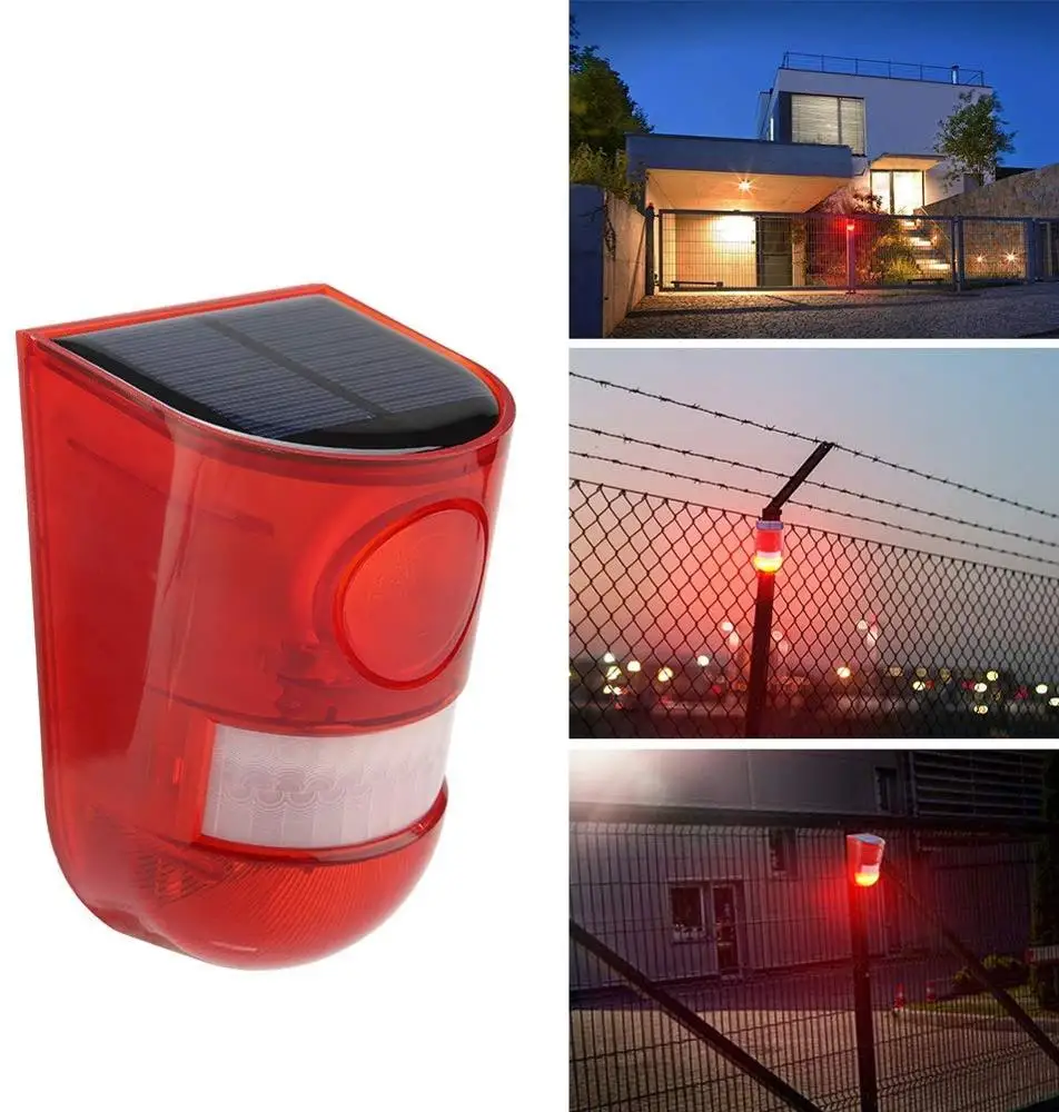 
Outdoor Sound Wireless Garden Solar LED LED Strobe Warning Light with Ultra-Long Endurance for Villa Farm Apartment 