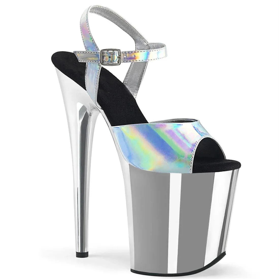 one button waterproof platform pole dance sandals 20CM super high heel thin heel show banquet shoes