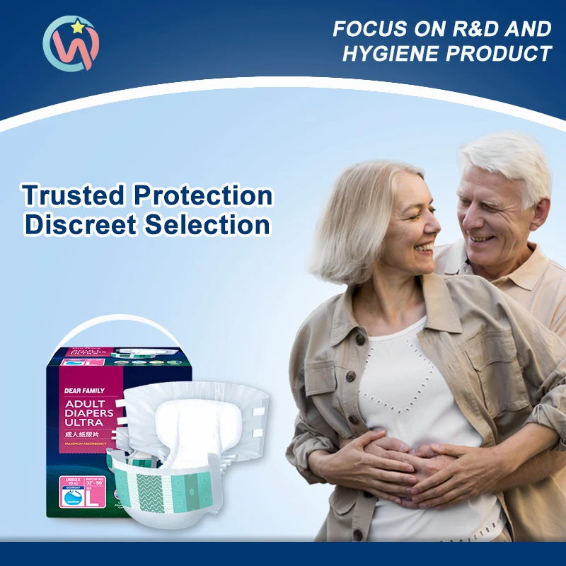 New Arriver Logo Customized Packing High Absorption Product and Supplier Wetness Indicator Adult Diapers Disposable Unisex