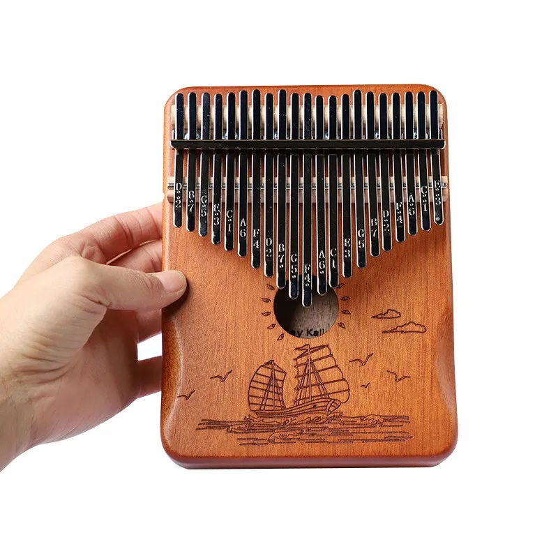 Best music box gift 21 key kalimba wood thumb piano with full set of accessories and color box