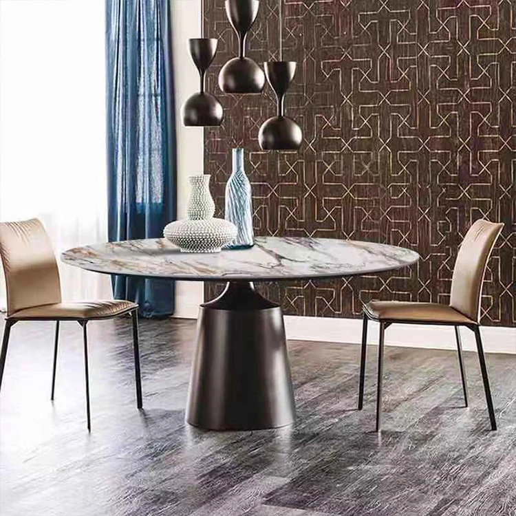 
Ldeal for home or hotel dining room with modern furnishings and top class marble dining table with 2 seating tables 