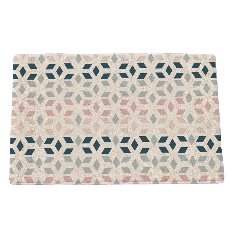 
 Многоугольная дизайнерская плитка с высоким разрешением, с принтом, коврики для ванной, Нескользящие  