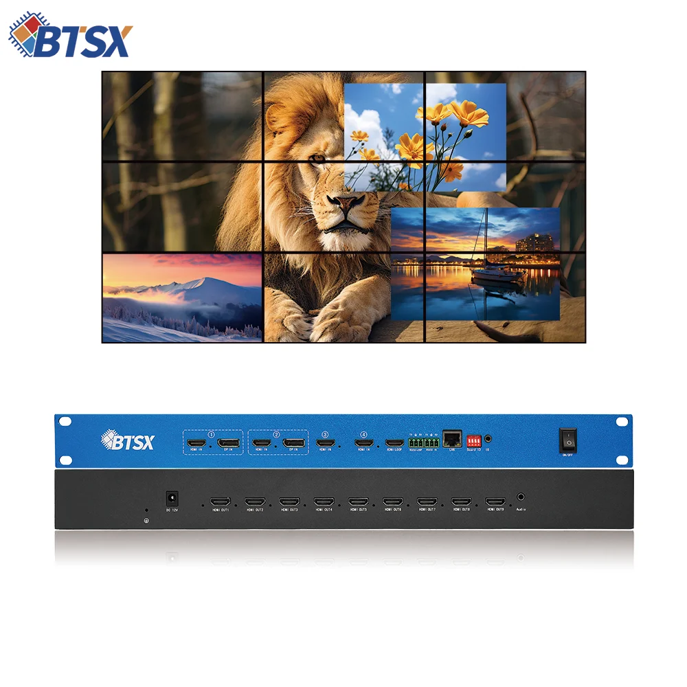 4K60 Video Processor Matrix Switcher HDMI Multiviewer Video Wall Controller