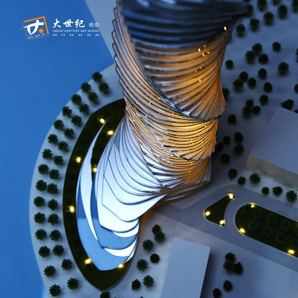 
UAE tower and building property 3d model plastic model 