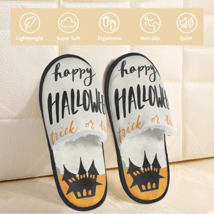 Хэллоуин, распродажа, плюшевые зимние теплые женские тапочки eva