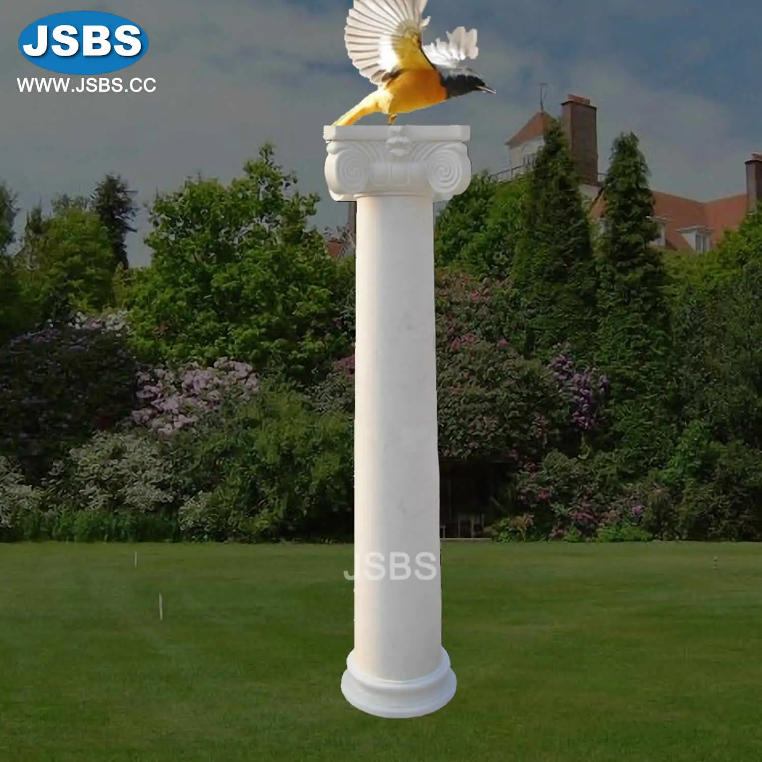 modern home decorative white marble pillars and columns corner post luxury leaves design