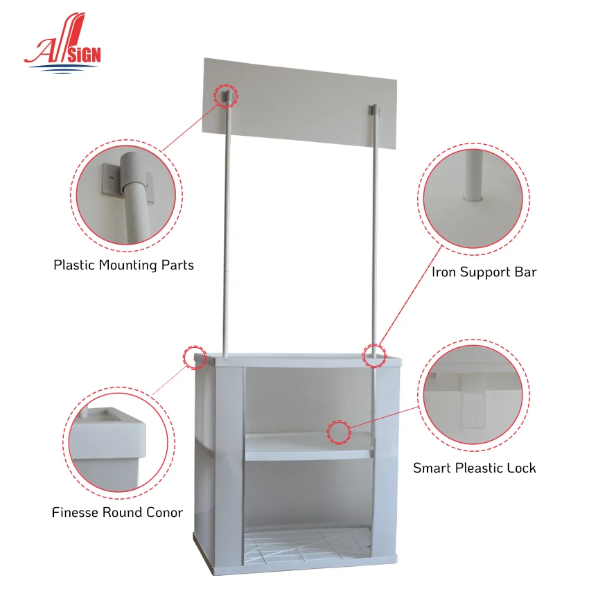 Premium Portable Retail Display Counter Supermarket Exhibition Stand for Effective Advertising