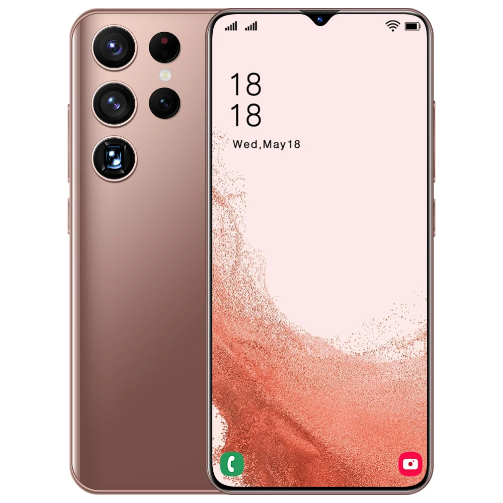 Free memory card Grade A+ Smartphones 16GB+512GB Smartphone 6.7 inch Cellular phone With Face Unlock/GPS 6800mah large battery