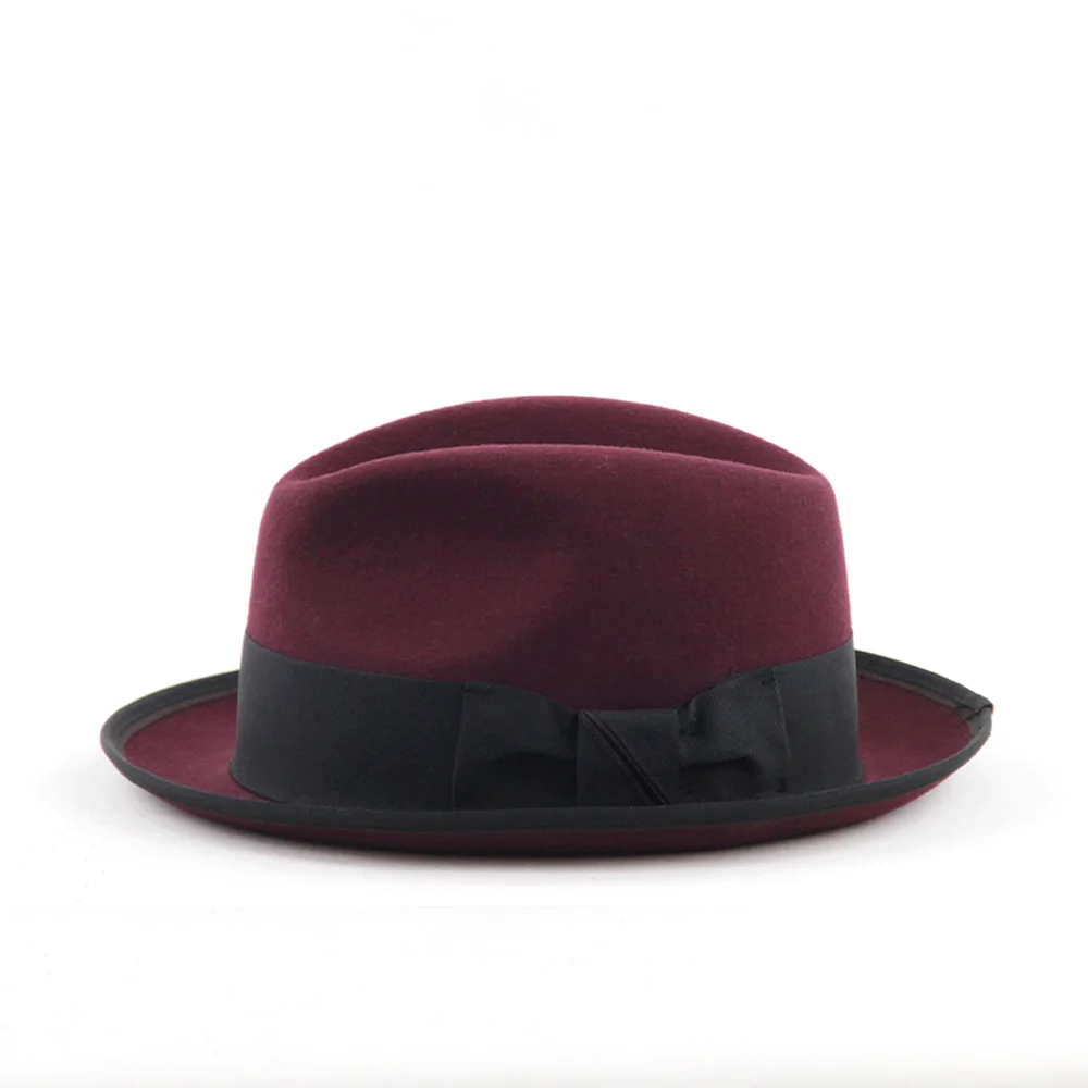 LiHua New Arrival  Fedora Hats 100% Australian Wool Handmade Customized Wool Felt Unisex Ombr Fedora Hats Wholesale