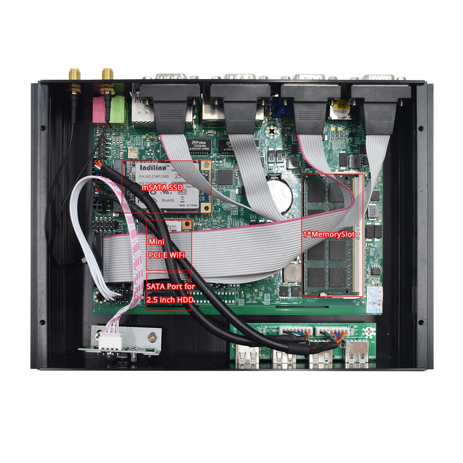 Mini PC Intel Core i5 3317U i3 3217U Win XP Celeron 1037U ITX Industrial Fanless Desktop HD-MI VGA Dual Display Rugged PC AES