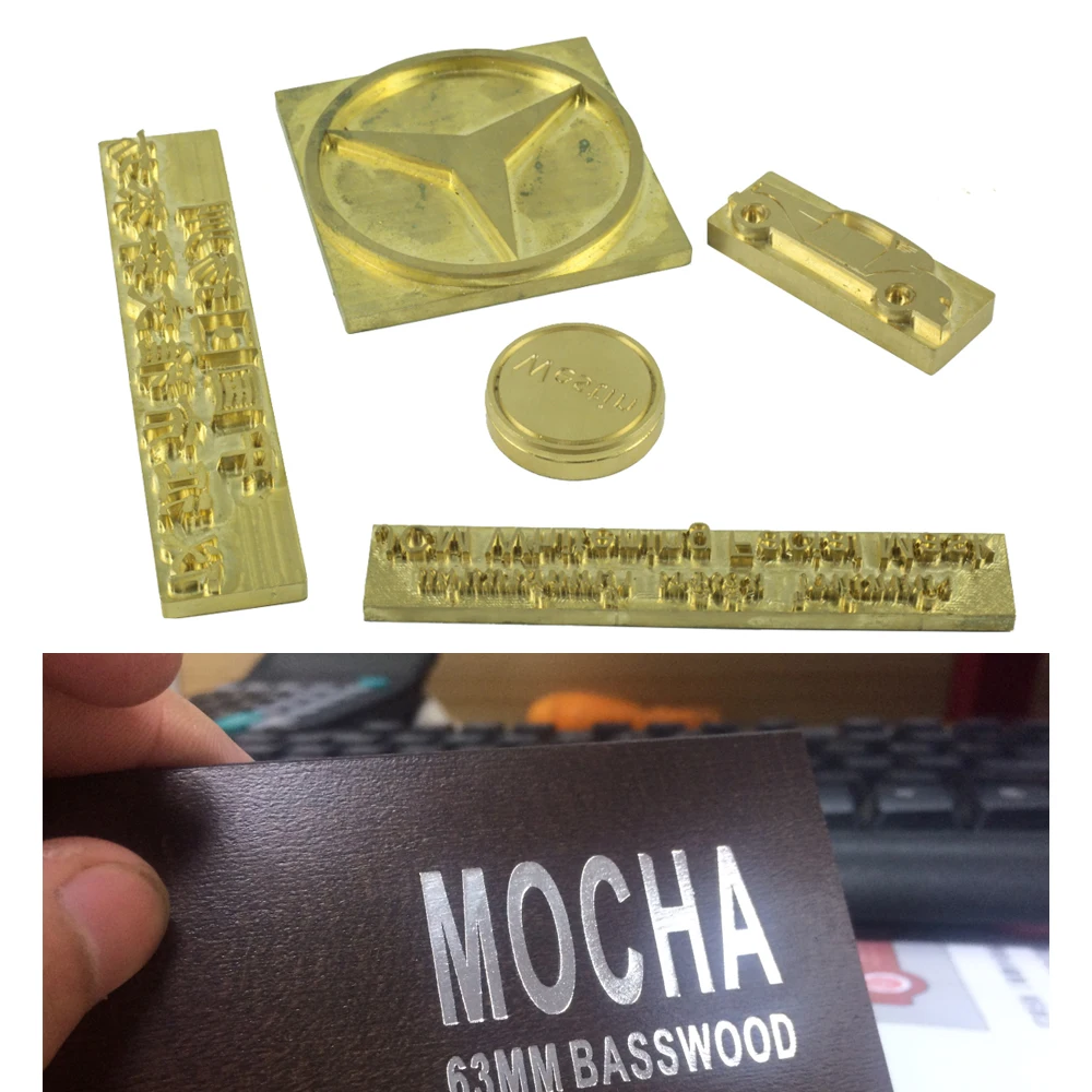 SWANSOFT custom brass leather stamping mould DIY personalized brand logo heating mould