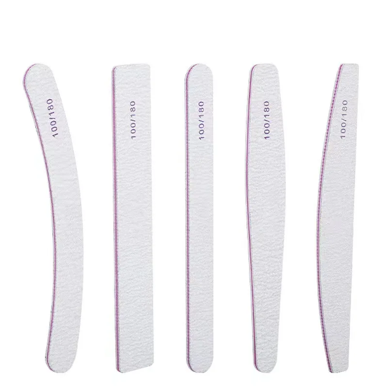 Professional Custom Logo Emery Board Manicure Pedicure Art Tools Double Sided Nail File Set 80 100 150 180 Grit Nail File