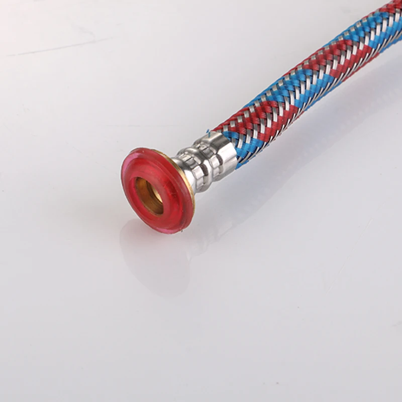 Polished Double Lock Pull Out Shower Hose Chrome Plated High Density SS Wire Braid Shower Pipe Shower Hose with Brass Nut