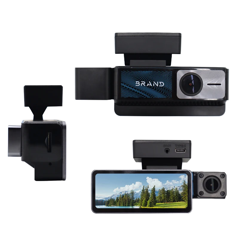 IPS Screen G-sensor Motion Detection 360 Night Vision Recorder Full HD 4K Cam for Cars Car Dash Cam Video Dashcam 3 camera