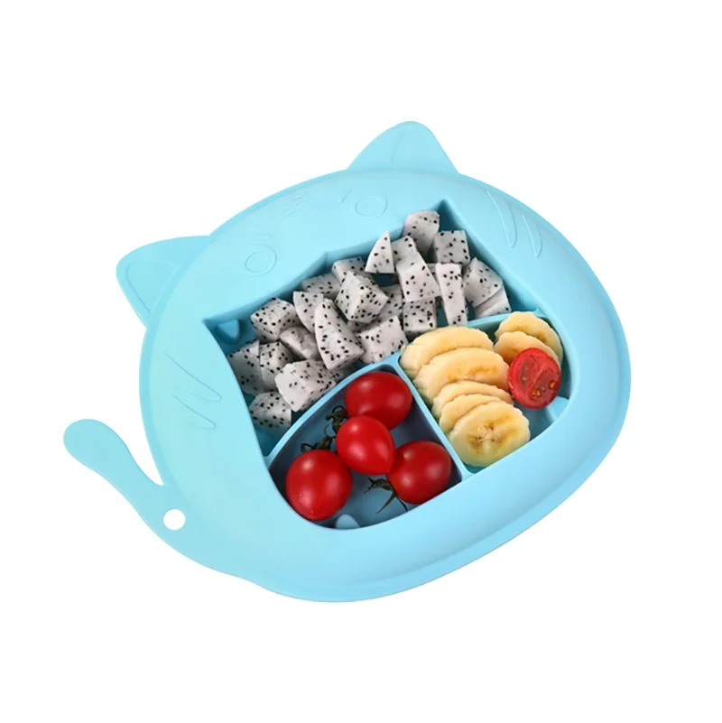 
Microwave Safe Baby Silicone Plate Bowl baby feeding dining plate baby tableware 