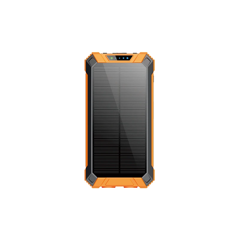 Solar Wireless Power Banks 20000mah Waterproof Panel Charger Powerbank 20000mah Qi Wireless slim charging with cable