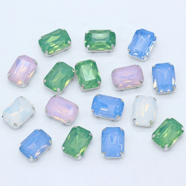 
Claw Setting Bead Crystals Stone Opal Sew On Appliques For Women Dress 