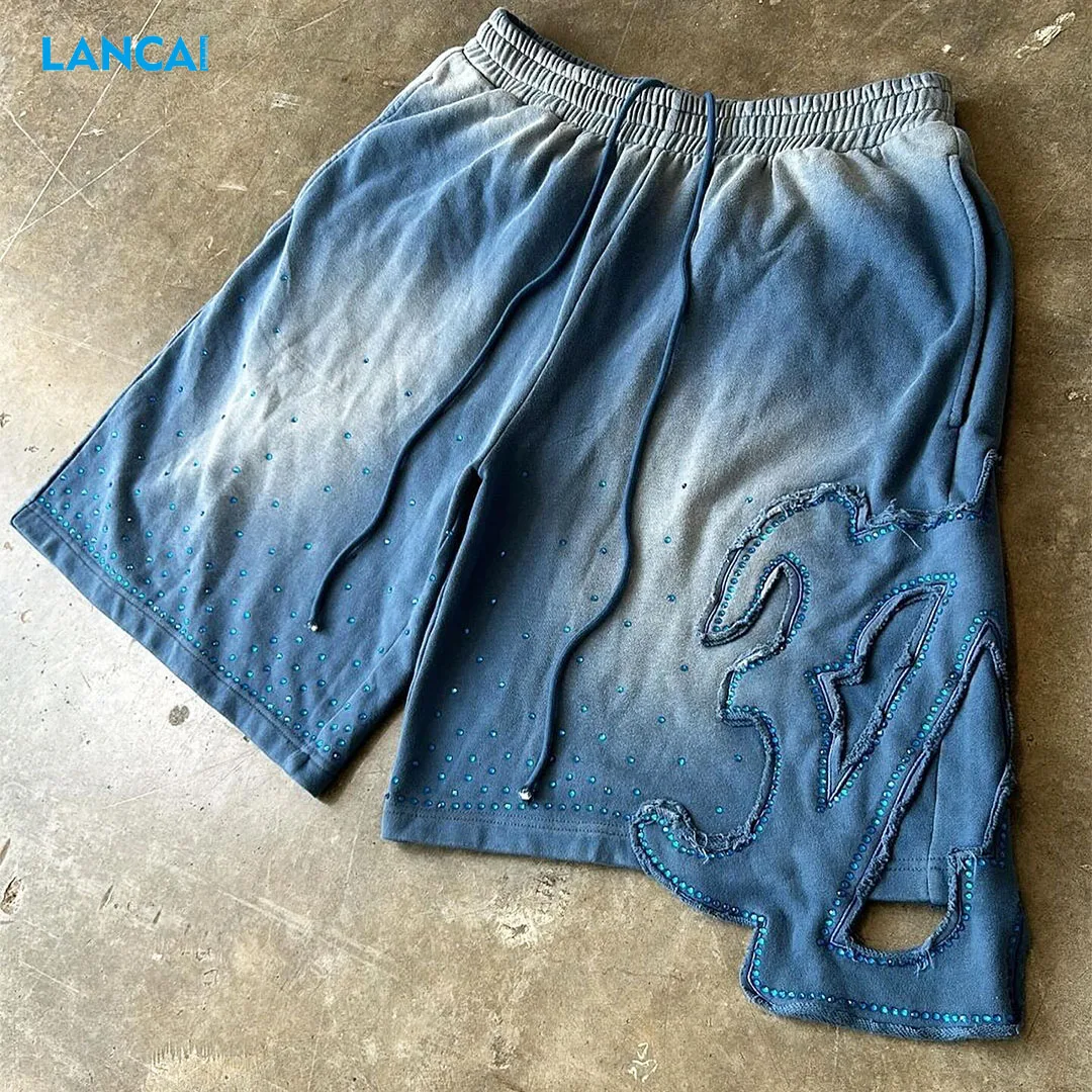 Custom Men Shorts Mesh Breathable Knee Length Sports Shorts Printing Shorts For Men Patch Embroidery