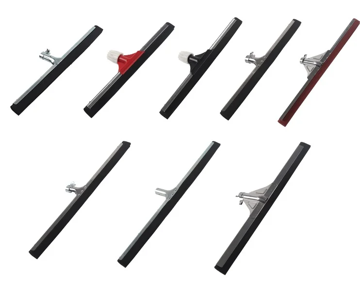 China Household Cleaning Supply Solid One-Piece Foam Rubber Head Floor Squeegee with Double Foam Rubber Floor Squeegee