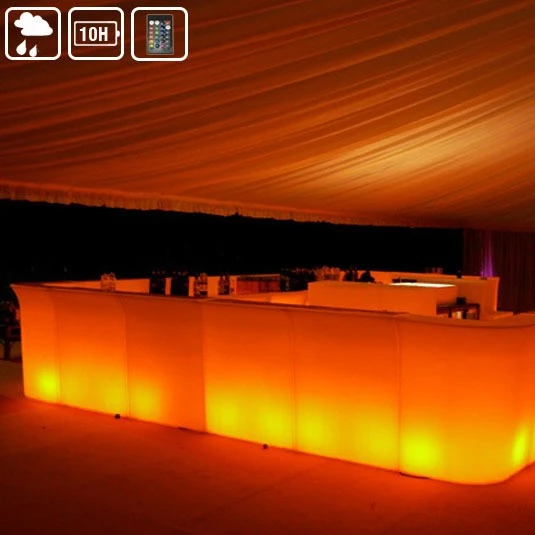 luminous cocktail table / glow mobile cocktail bar counter/ led portable cocktail