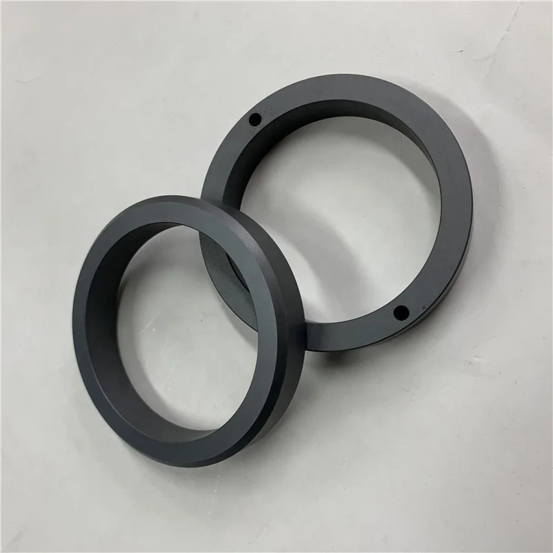 High strength pressureless sintering polished ssic ceramic seal ring laser drilling silicon carbide sic ring for pump