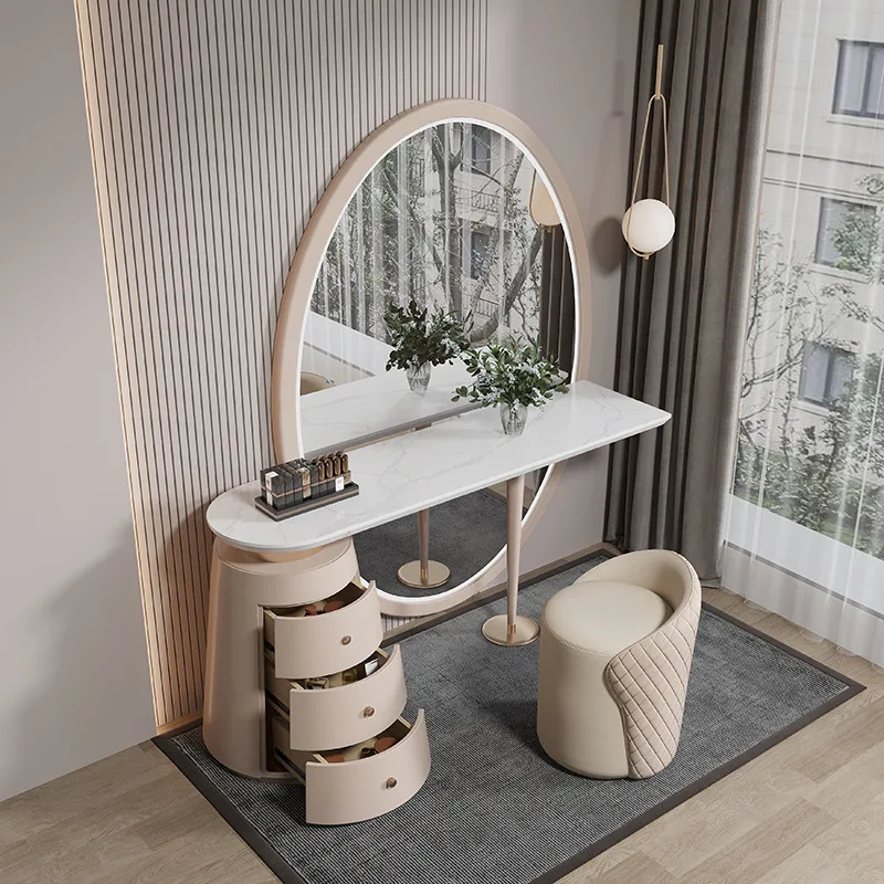 Home Furniture Wooden Dressing Table Makeup Designs Mirror With Drawer Set Modern White Mesadressing table designs simple