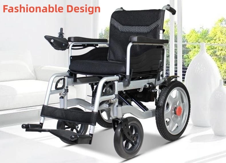 Excellent Lightest acid-lead  Battery Electric Wheel Chair Lightweight Portable Foldable Electric wheelchair with Long Distance