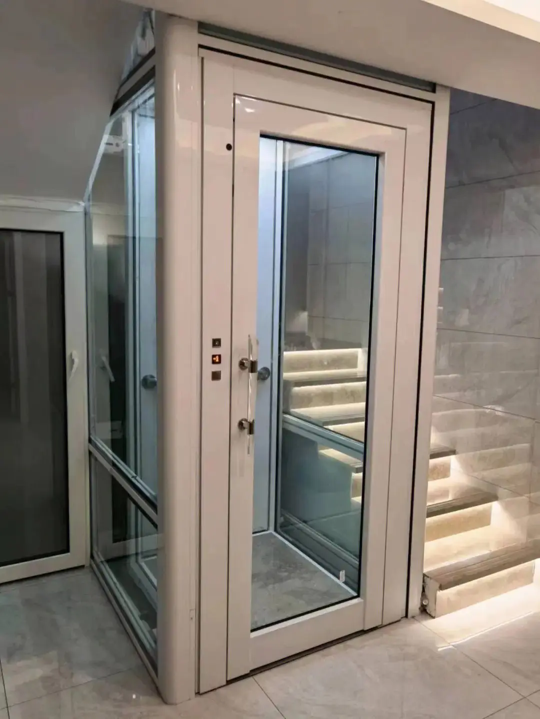 China factory 2 Floors 5 floors small residential shaftless elevators hydraulic house villa lift for the elderly