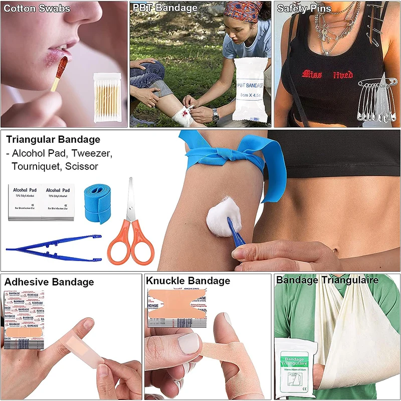 Professional emergency 142pcs Camping survival kit Wilderness SOS Fishing Hunting bag Adventure outdoor gear First Aid kits