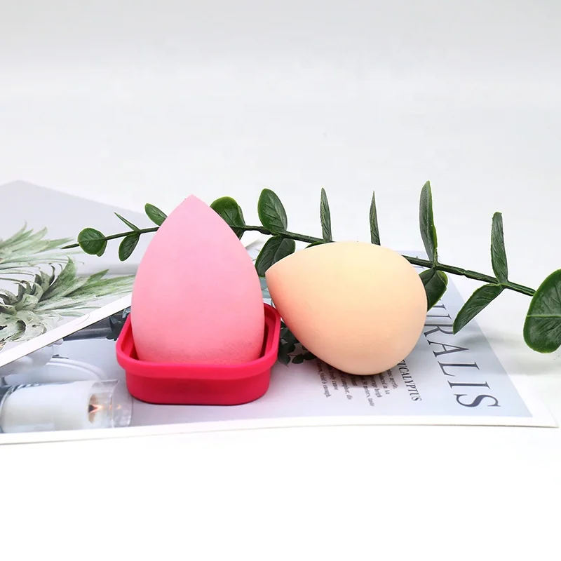 Square shape silicone cosmetic puff makeup sponge holder