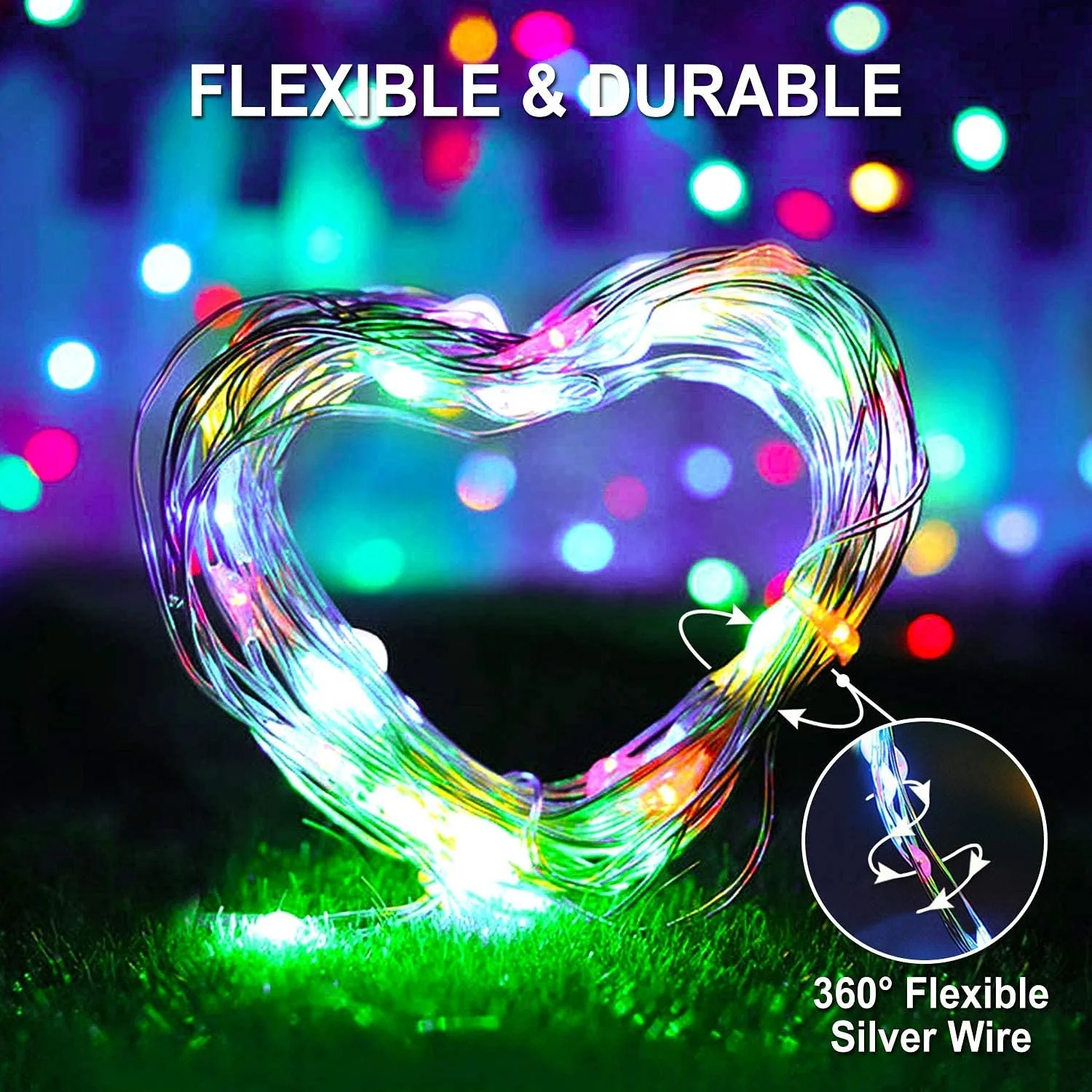 Factory Direct LED Solar Powered Fairy String Lights with Remote Twinkle Copper Wire Outdoor Party Christmas IP65 10m