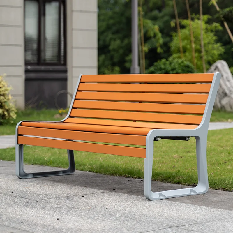Durable Rain-proof Sun-Proof Aluminum Plastic Wood Patio Furniture Outdoor Park Bench Seat Street Bench