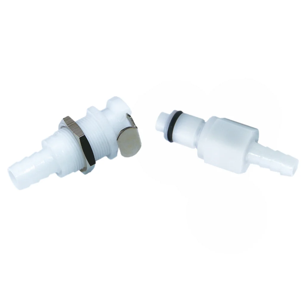 Female/Male Plastic Quick Coupling Panel Mount Bulkhead Tubing Connector Quick Disconnect Barbed Tube Fitting