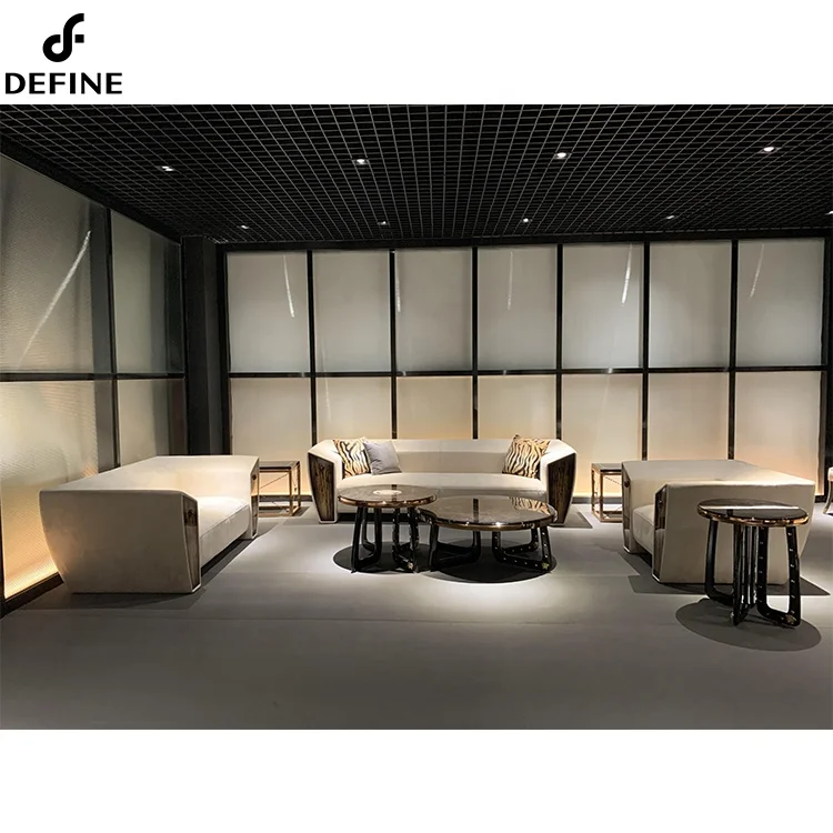 Factory Direct Supply Modern Living Room Furniture Couch 4 seater linen sofa for home furniture