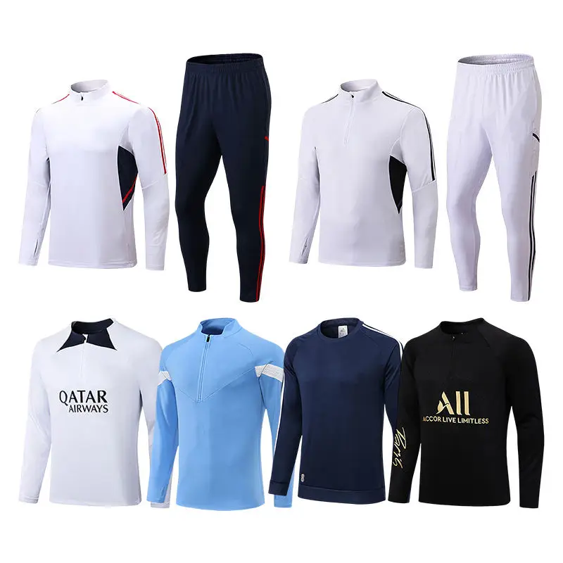 Wholesale sale Thai Quality Soccer Jersey Set Custom Soccer Tracksuits Comfortable Man Team Soccer Tracksuit Team Shirt