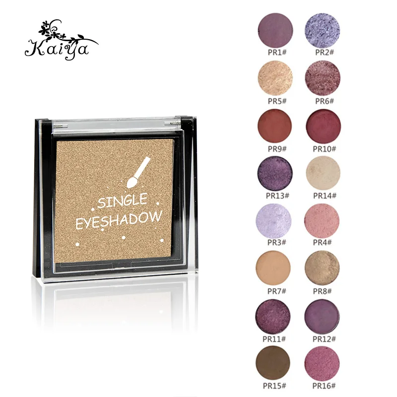 Custom Logo One Color Square Pan Organic Eyes Makeup Pressed Pearl Eye Shadow Pallet Matte Creamy Glitter Single Eyeshadow