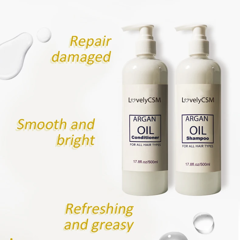 Wholesale natural moisturizing argan oil shampoo conditioner sulfate shampoo hair loss care keratin argan oil hair shampoo