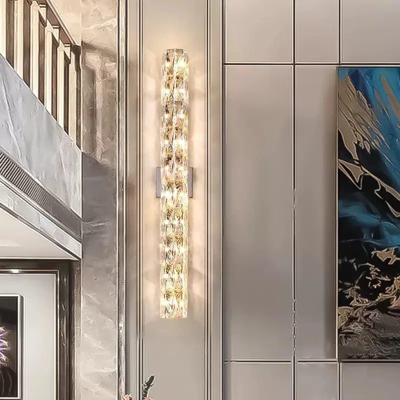 Luxury Bedside Decoration Lighting Wall Lamp Living Room Bedroom Bedside Lamp Villa Hotel Crystal Wall Light